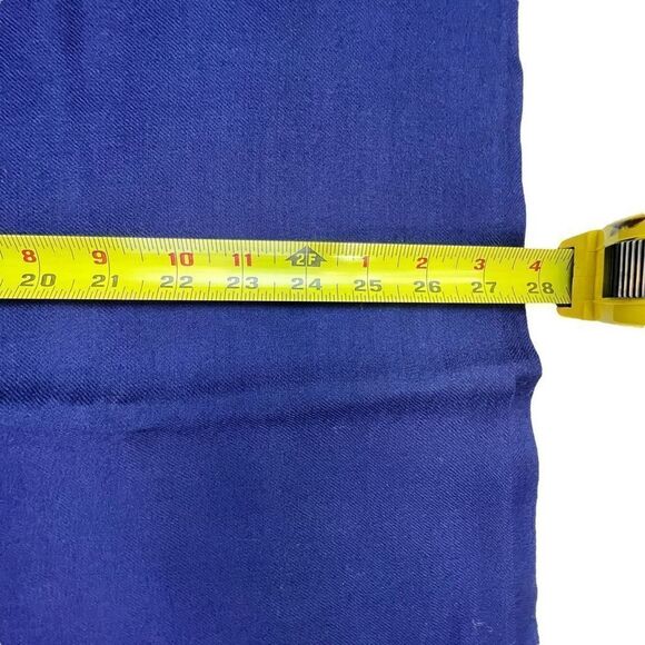 Ana Lee Women's One Size Royal Blue Floral Wool Embroidery Shawl With Tassel - Picture 3 of 7